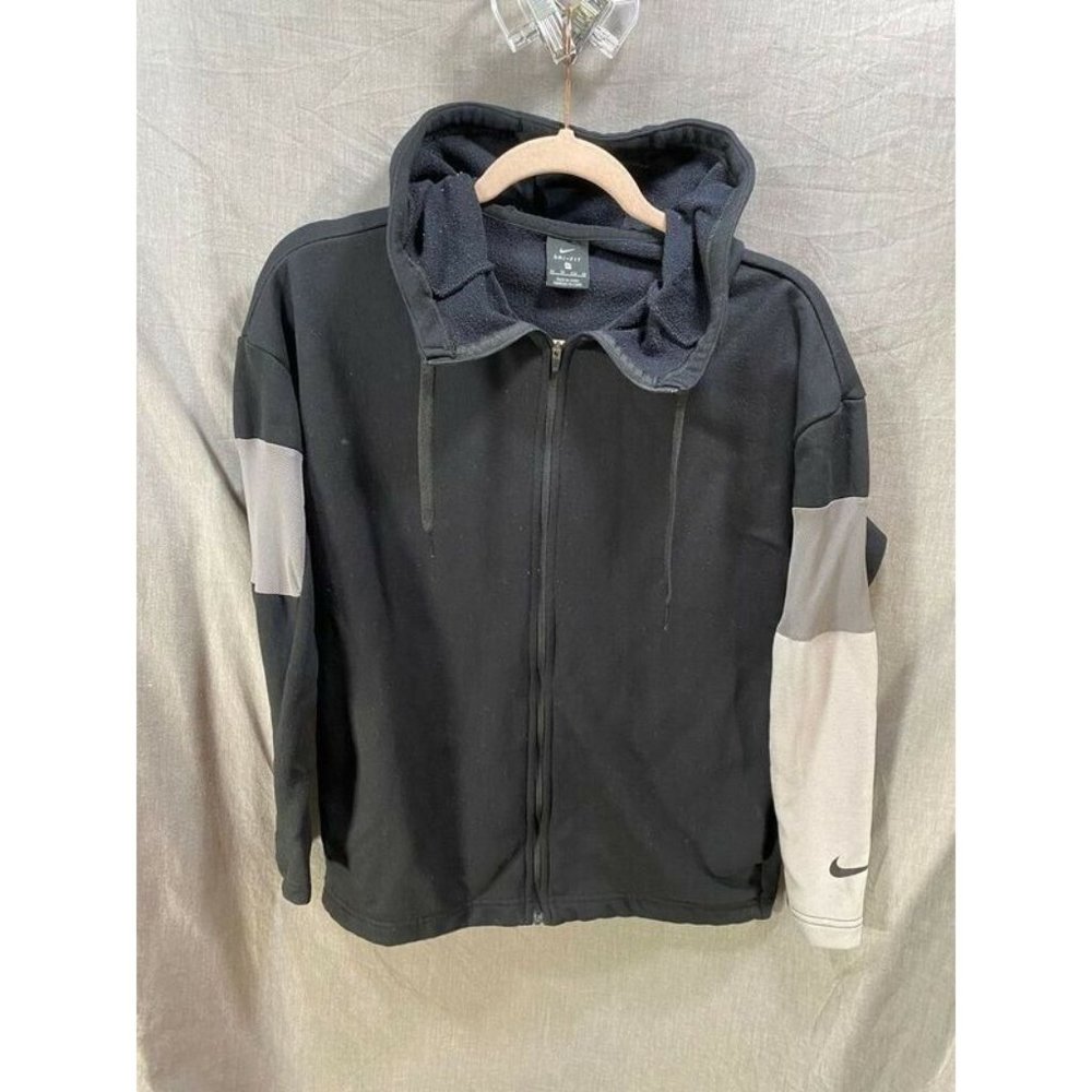 Nike Sweater Adult Extra Small Black Full Zip Long Sleeves DRI FIT Hoodie Mens.